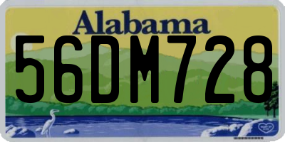 AL license plate 56DM728