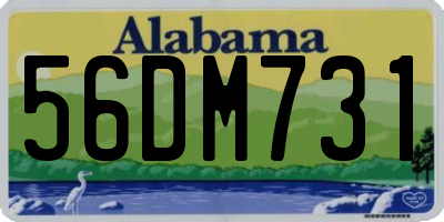 AL license plate 56DM731