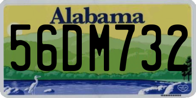 AL license plate 56DM732