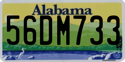 AL license plate 56DM733