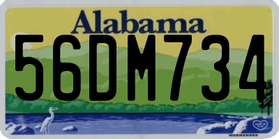 AL license plate 56DM734