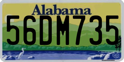 AL license plate 56DM735