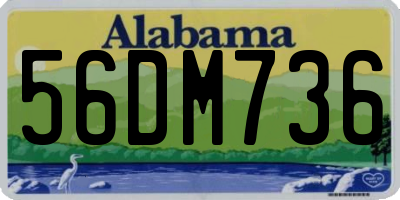 AL license plate 56DM736