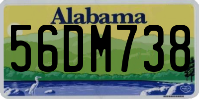 AL license plate 56DM738