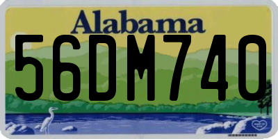 AL license plate 56DM740