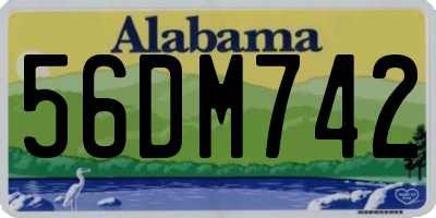 AL license plate 56DM742