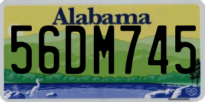 AL license plate 56DM745