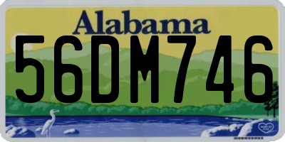 AL license plate 56DM746