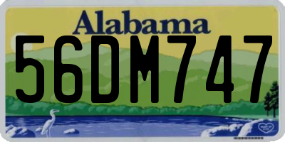 AL license plate 56DM747