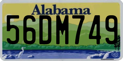 AL license plate 56DM749