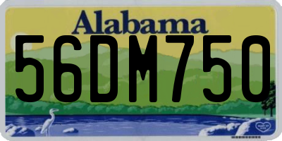 AL license plate 56DM750