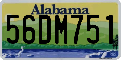 AL license plate 56DM751