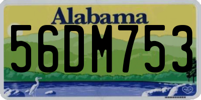 AL license plate 56DM753