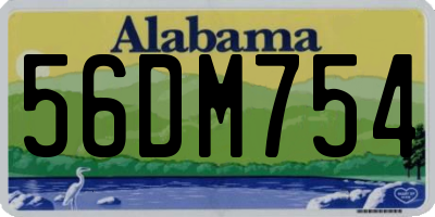AL license plate 56DM754