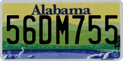 AL license plate 56DM755