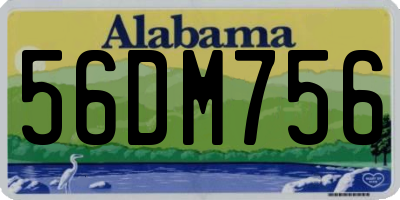 AL license plate 56DM756