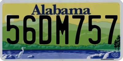 AL license plate 56DM757