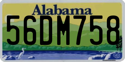 AL license plate 56DM758