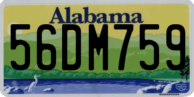 AL license plate 56DM759