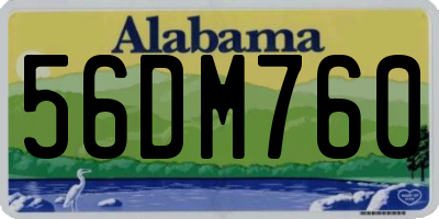AL license plate 56DM760