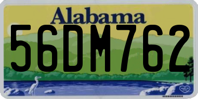 AL license plate 56DM762