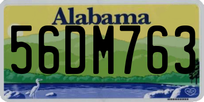 AL license plate 56DM763