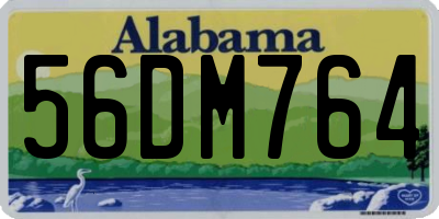 AL license plate 56DM764