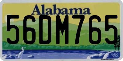 AL license plate 56DM765