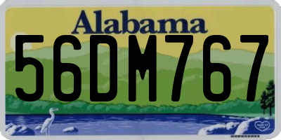 AL license plate 56DM767
