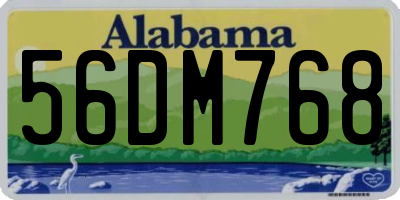 AL license plate 56DM768