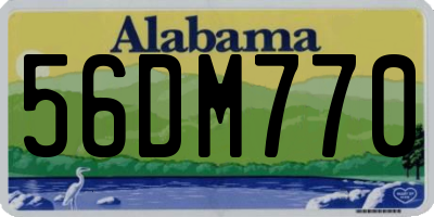 AL license plate 56DM770