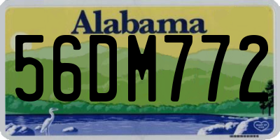 AL license plate 56DM772