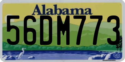 AL license plate 56DM773