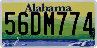 AL license plate 56DM774