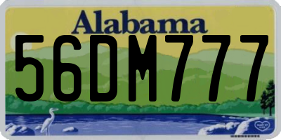 AL license plate 56DM777