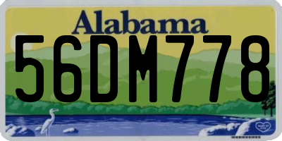 AL license plate 56DM778
