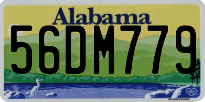AL license plate 56DM779