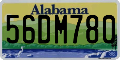 AL license plate 56DM780