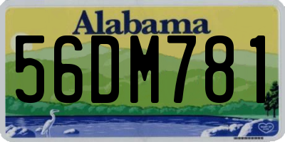 AL license plate 56DM781