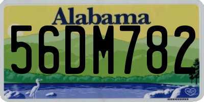 AL license plate 56DM782