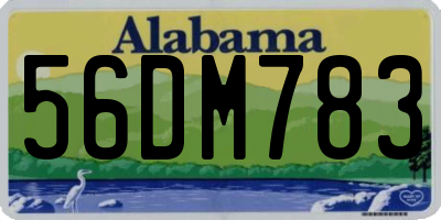 AL license plate 56DM783