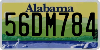 AL license plate 56DM784