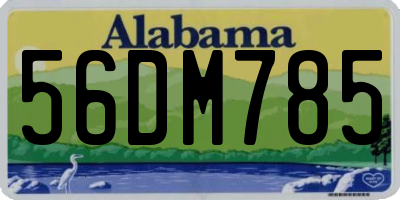 AL license plate 56DM785
