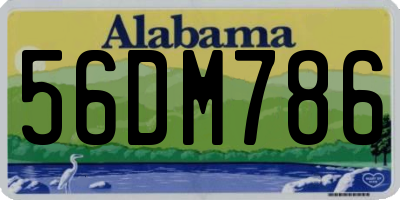 AL license plate 56DM786