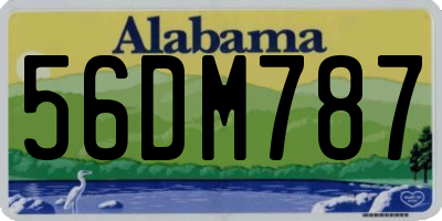 AL license plate 56DM787