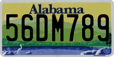 AL license plate 56DM789