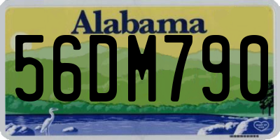 AL license plate 56DM790