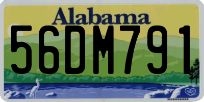 AL license plate 56DM791