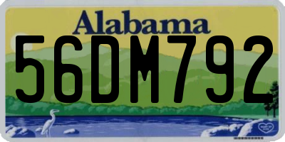 AL license plate 56DM792