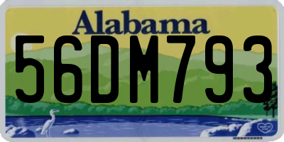 AL license plate 56DM793